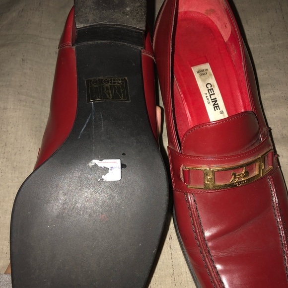 BURGUNDY CELINE LOAFERS size 7 - Need to Break In - Picture 4 of 9
